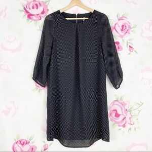 H&M Black White Polka Dot Shift Mini Dress 4